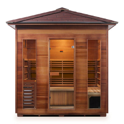 Enlighten SaunaTerra SunRise 5-Person Peak Roof Dry Traditional Outdoor Sauna