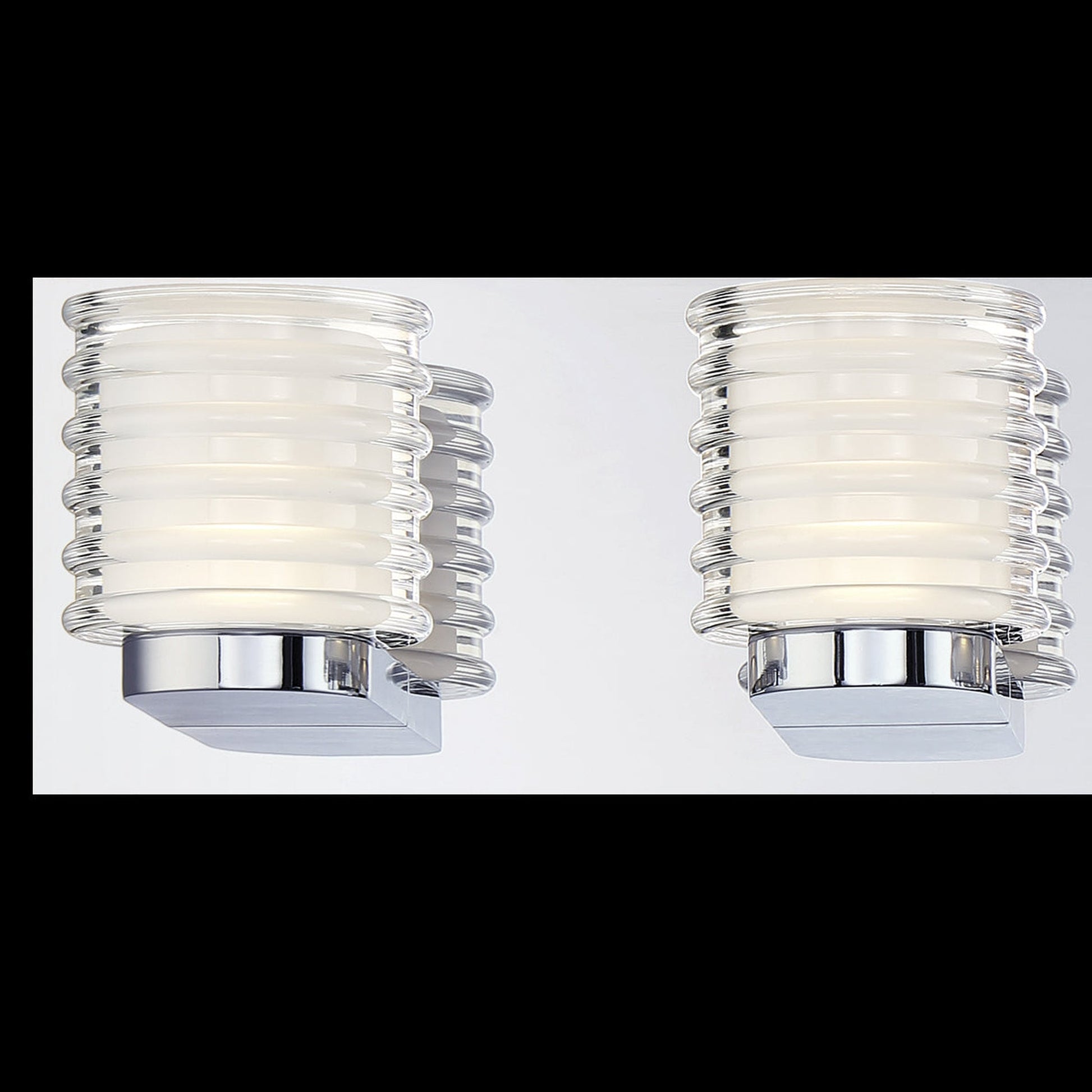 Eurofase Lighting Ancona 29" 5-Light Dimmable Integrated LED Chrome Bath Bar With Clear Acrylic Glass Shades
