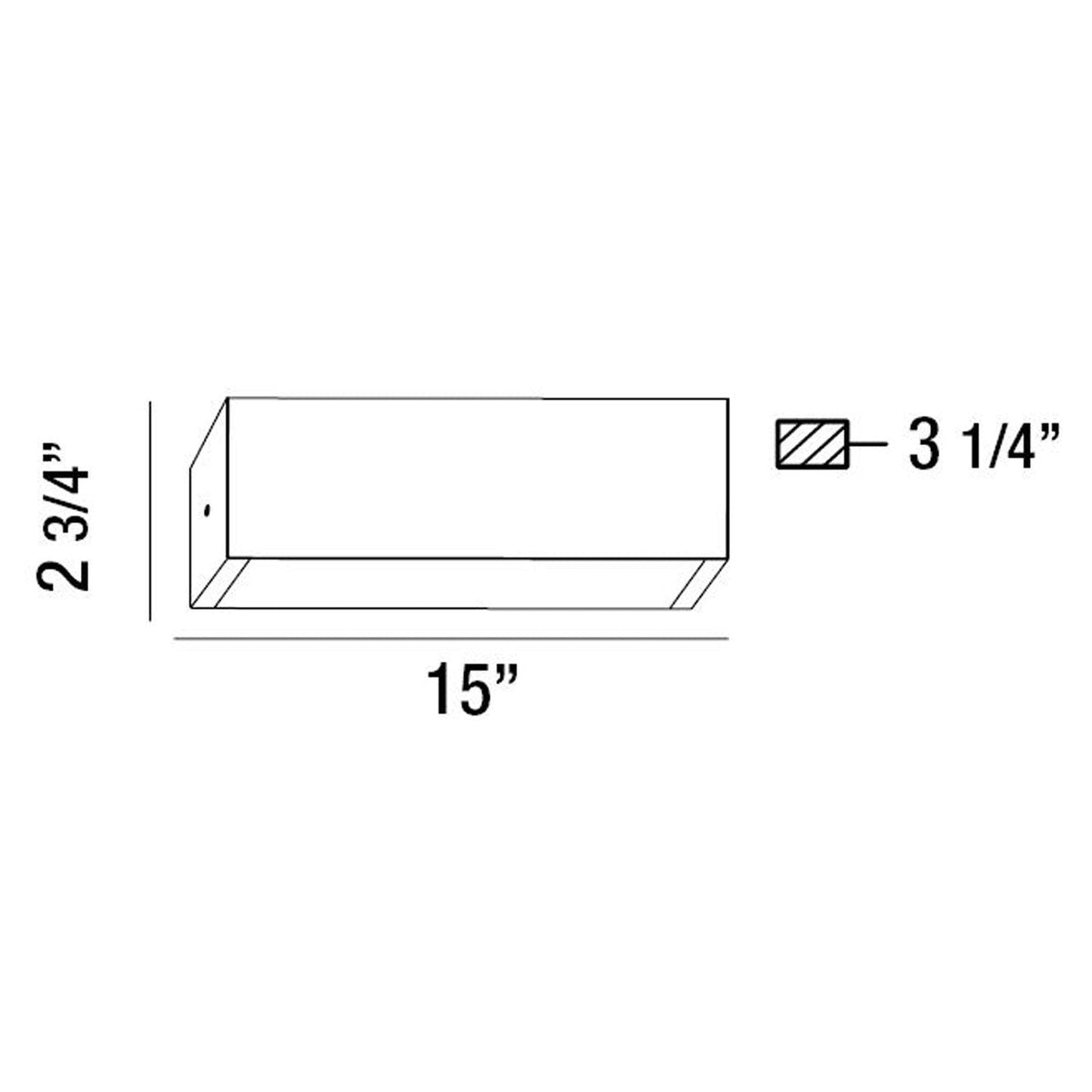 Eurofase Lighting Anello 15" Dimmable Integrated LED Chrome Wall Sconce With Frosted White Glass Shade