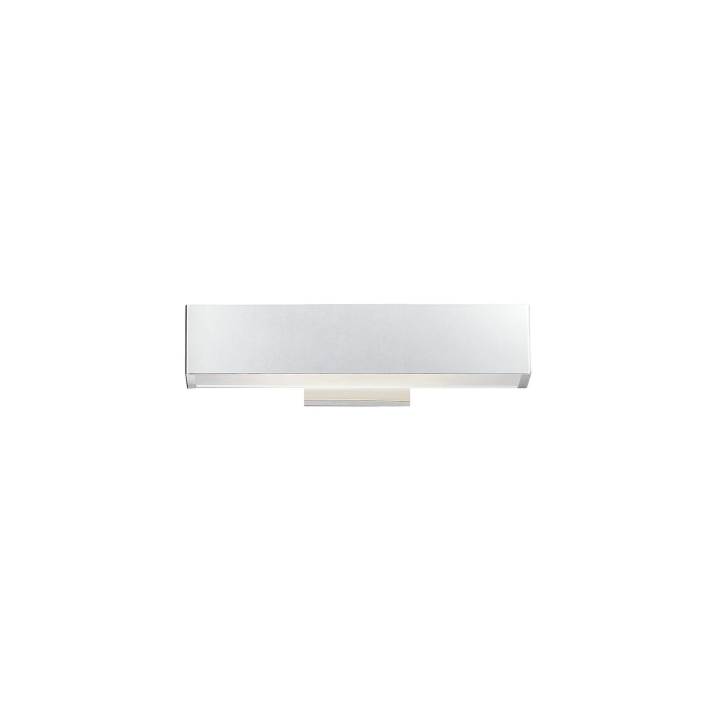 Eurofase Lighting Anello 15" Dimmable Integrated LED Chrome Wall Sconce With Frosted White Glass Shade