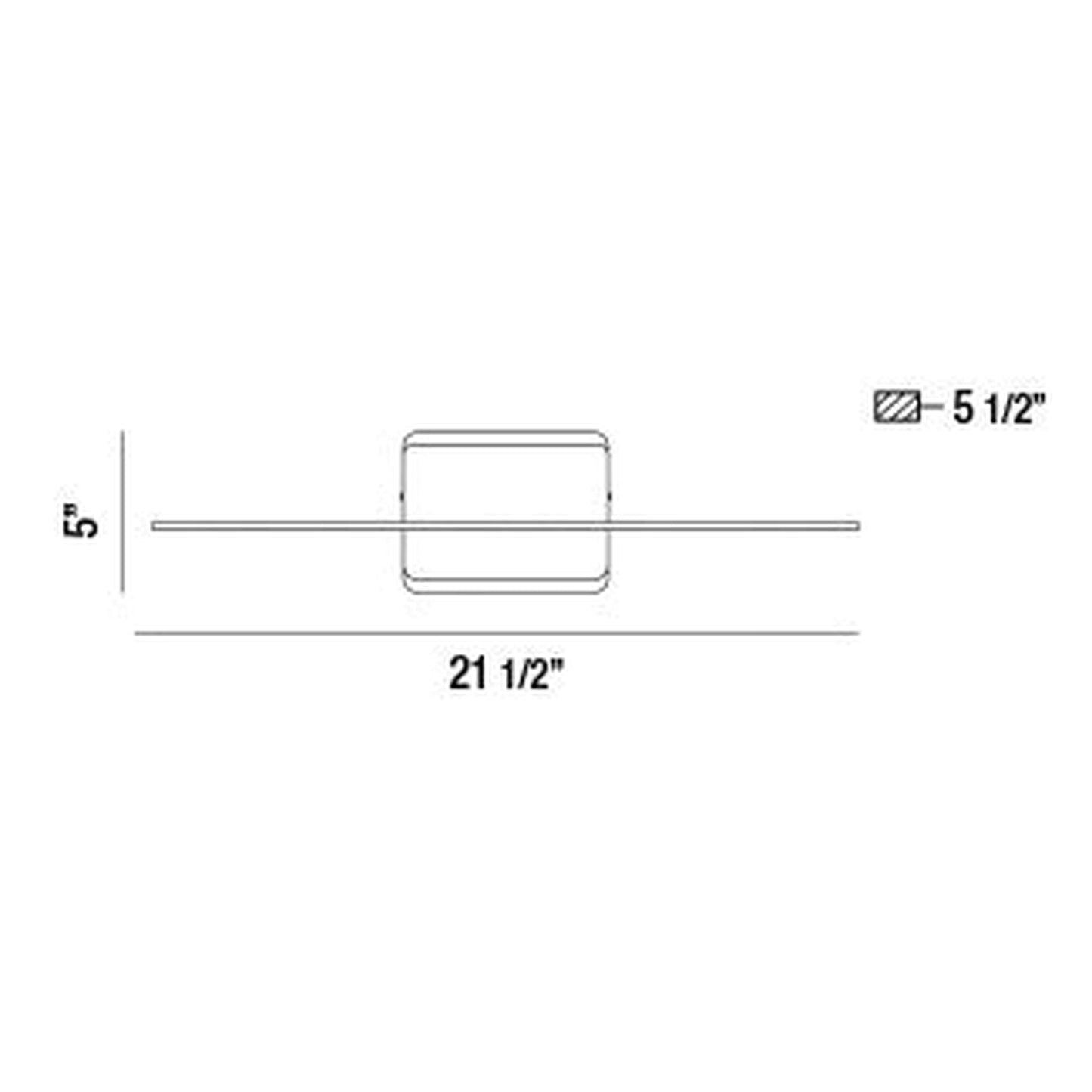 Eurofase Lighting Anton 22" Small Dimmable Integrated LED Metal Brushed Nickel Wall Sconce With Frosted Acrylic Shade