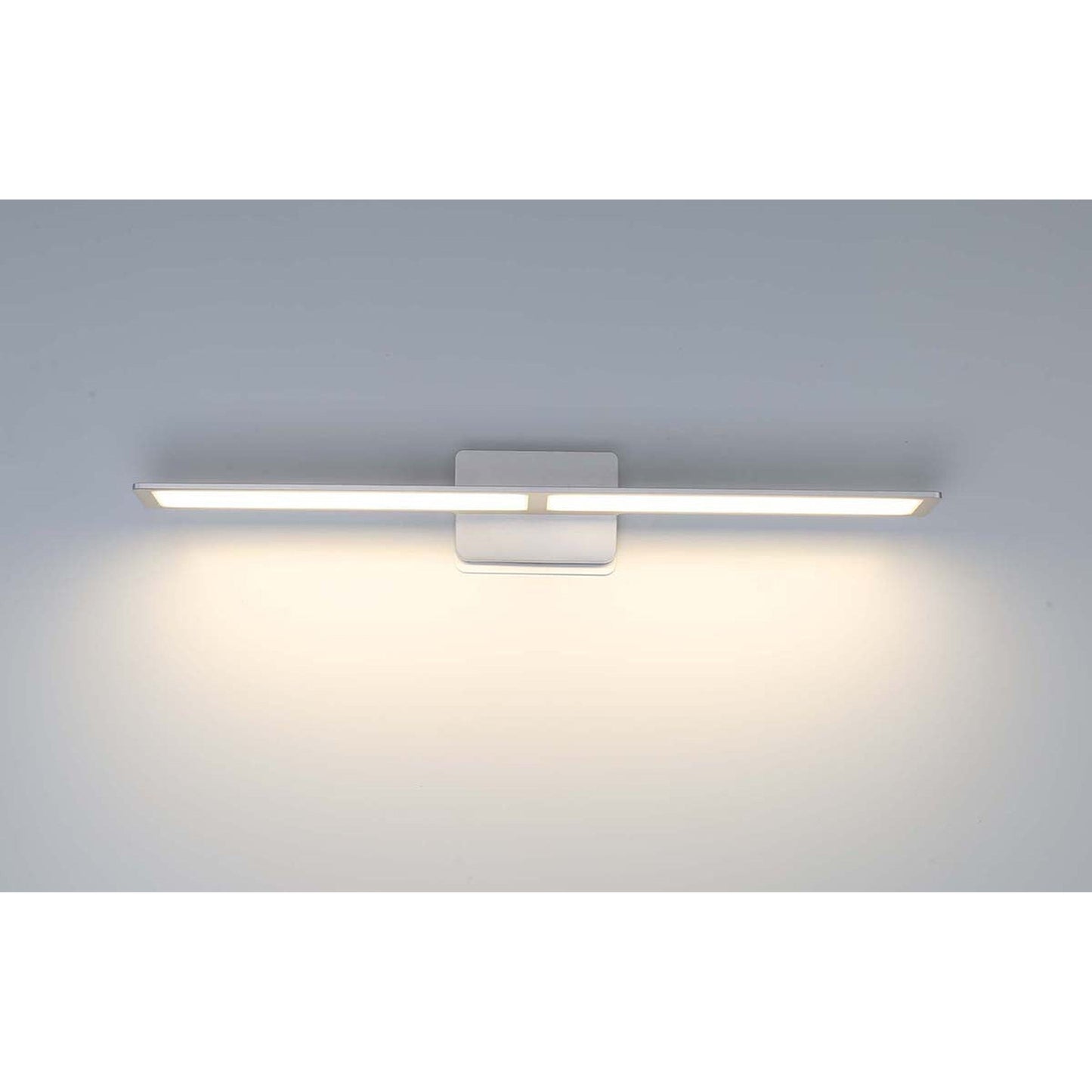 Eurofase Lighting Anton 30" Large Dimmable Integrated LED Metal Brushed Nickel Wall Sconce With Frosted Acrylic Shade