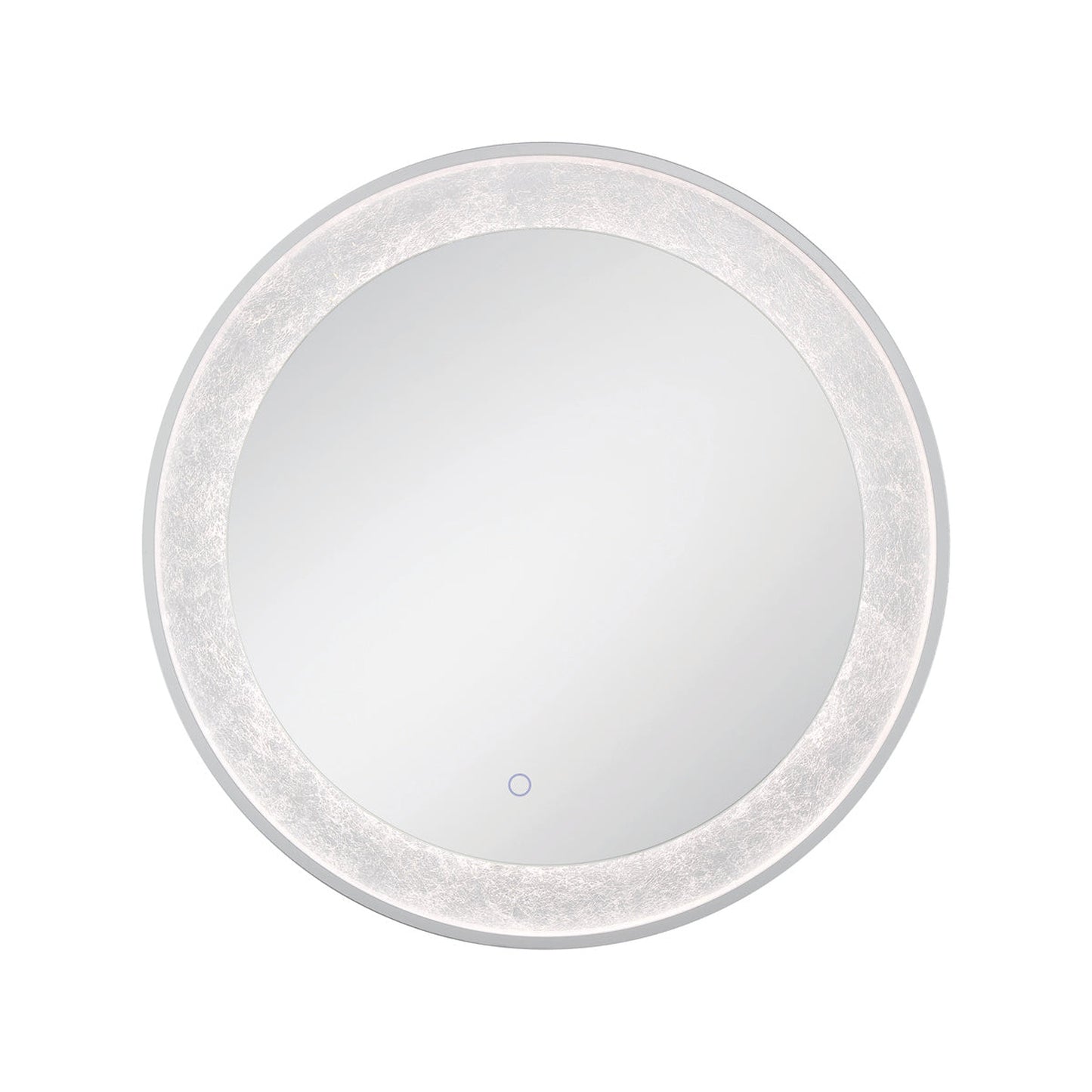 Eurofase Lighting Anya 30" Edge-Lit Integrated LED Round Mirror With Silver Frame