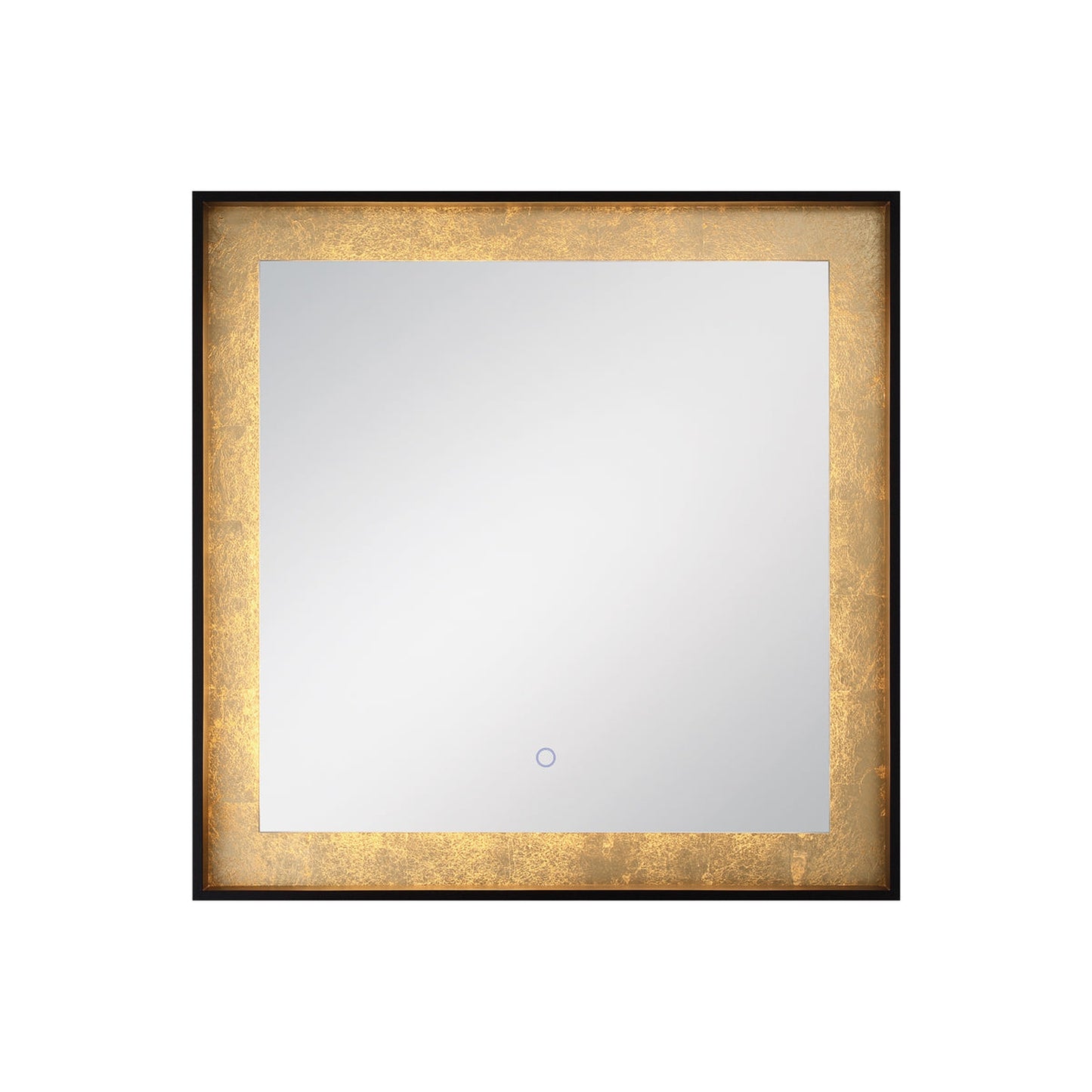 Eurofase Lighting Anya 32" x 32" Edge-Lit Integrated LED Square Mirror With Black Frame