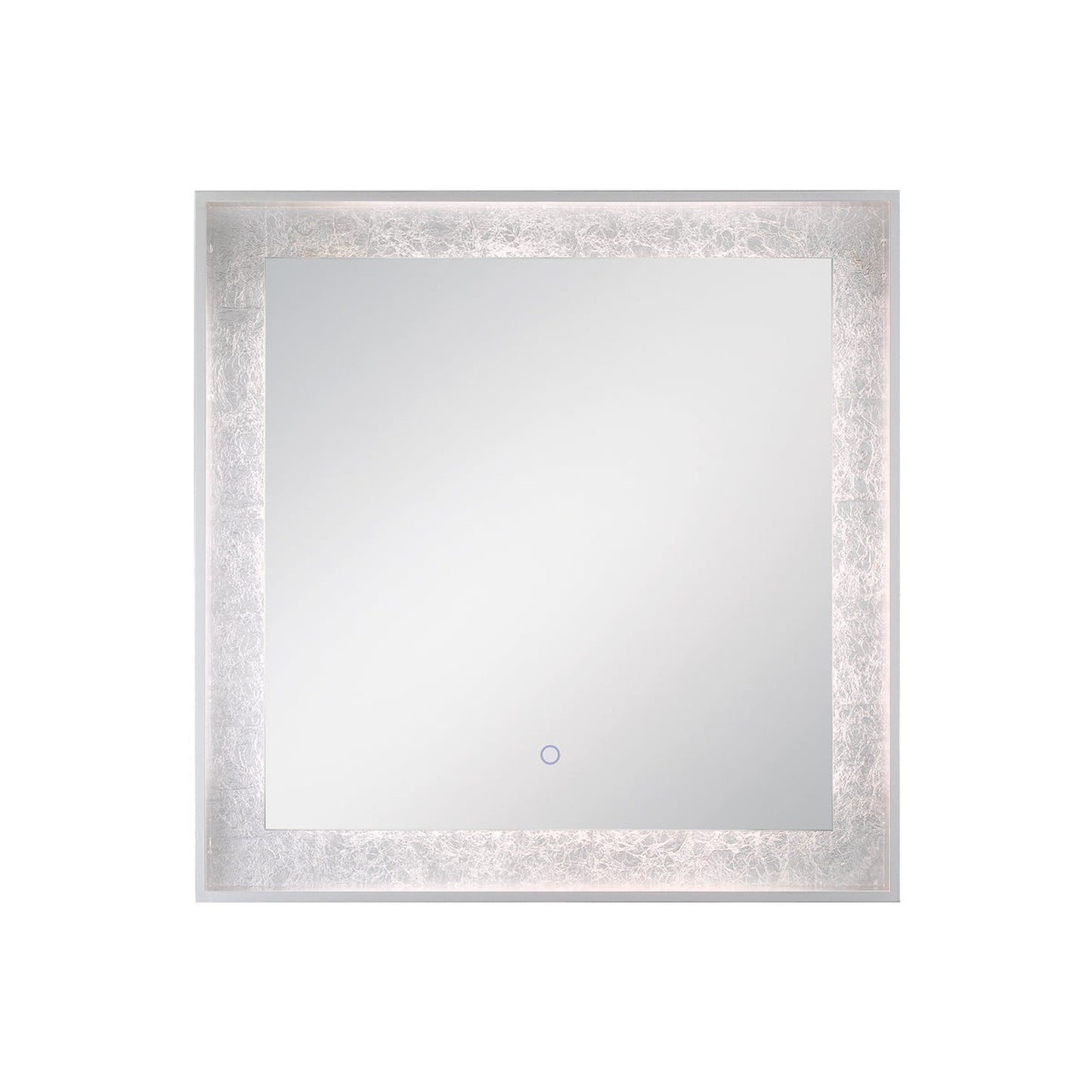 Eurofase Lighting Anya 32" x 32" Edge-Lit Integrated LED Square Mirror With Silver Frame