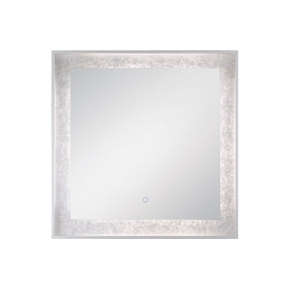 Eurofase Lighting Anya 32" x 32" Edge-Lit Integrated LED Square Mirror With Silver Frame