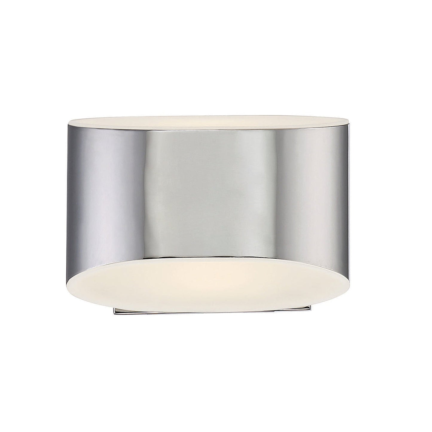 Eurofase Lighting Arch 6" Dimmable Integrated LED Chrome Wall Sconce With White Acrylic Shade