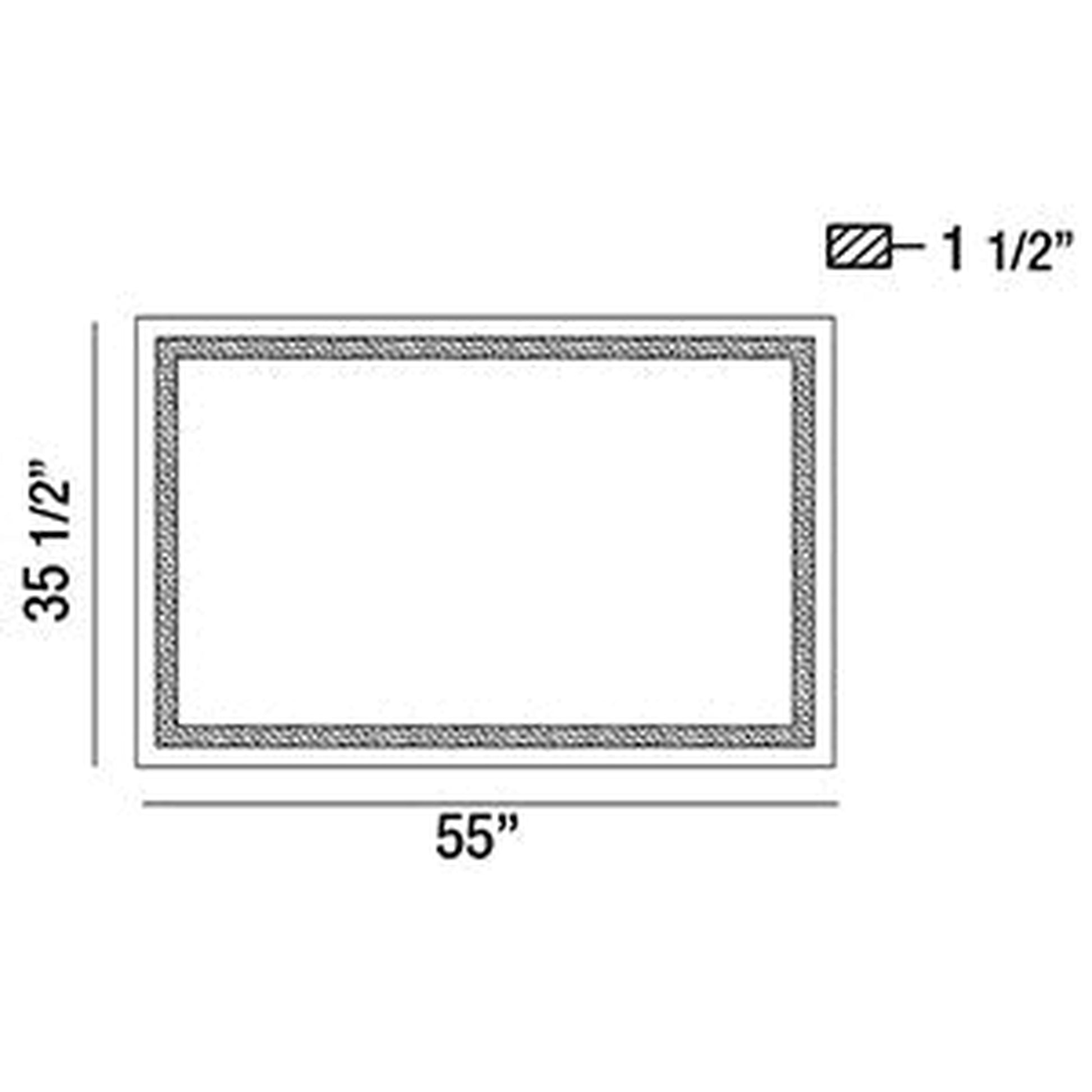 Eurofase Lighting Aspen 55" x 36" Rectangular Mirror With Back-Lit Integrated LED