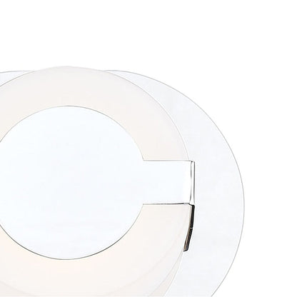 Eurofase Lighting Balewood 6" 1-Light Dimmable Chrome Integrated LED Wall Sconce With Circular Frosted Acrylic Shade