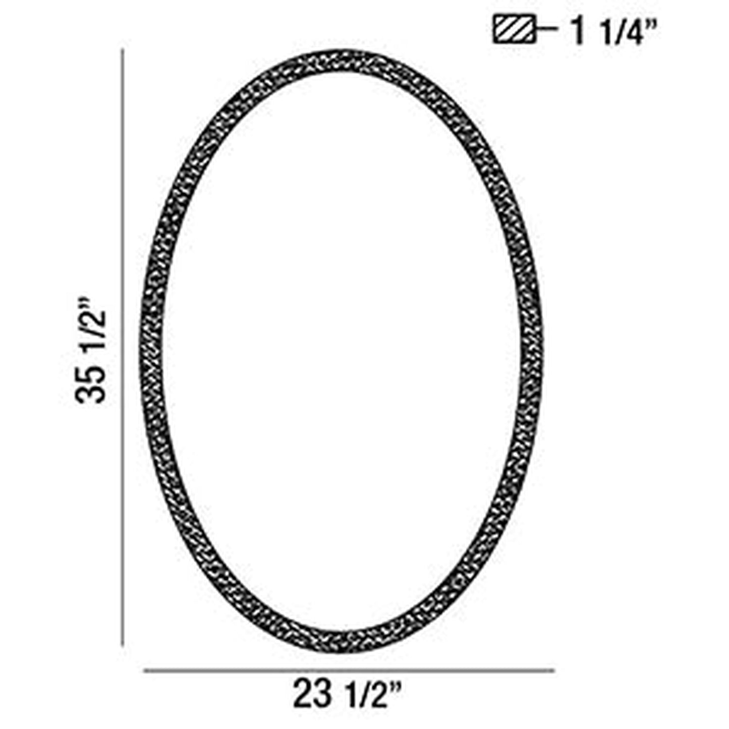 Eurofase Lighting Benji 24" x 36" Oval Mirror With Edge-Lit Integrated LED