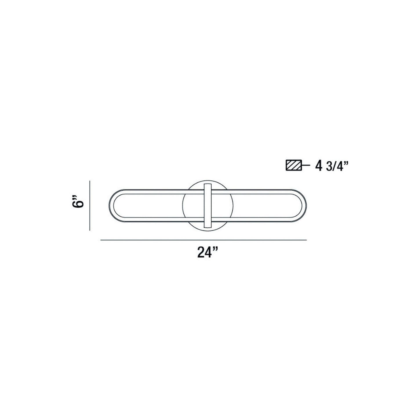 Eurofase Lighting Botton 24" Dimmable Integrated LED Metal Satin Gold Wall Sconce With White Acrylic Shade