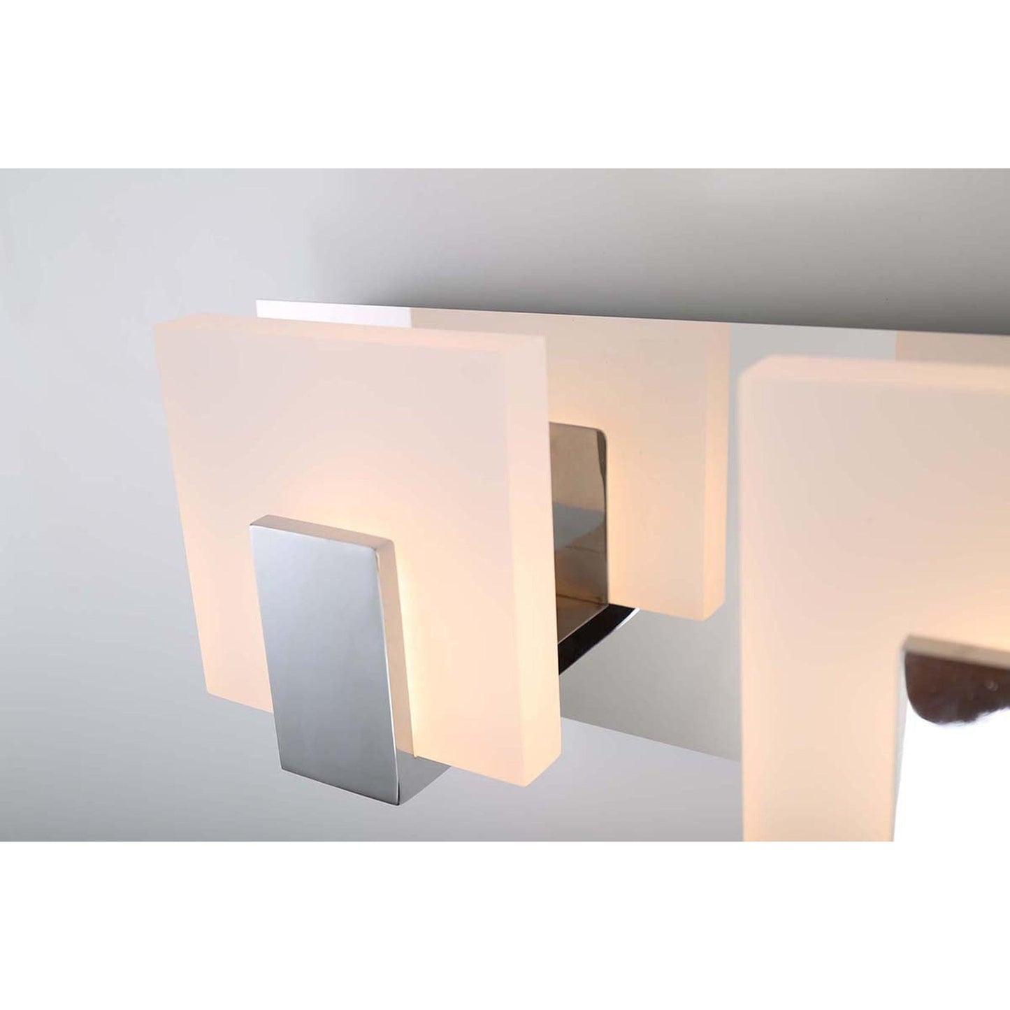 Eurofase Lighting Canmore 34" 5-light Dimmable Integrated LED Chrome Bath Bar With Frosted Acrylic Shades