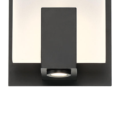 Eurofase Lighting Canmore 5" Dimmable Integrated LED Black Wall Sconce With Frosted Acrylic Shade