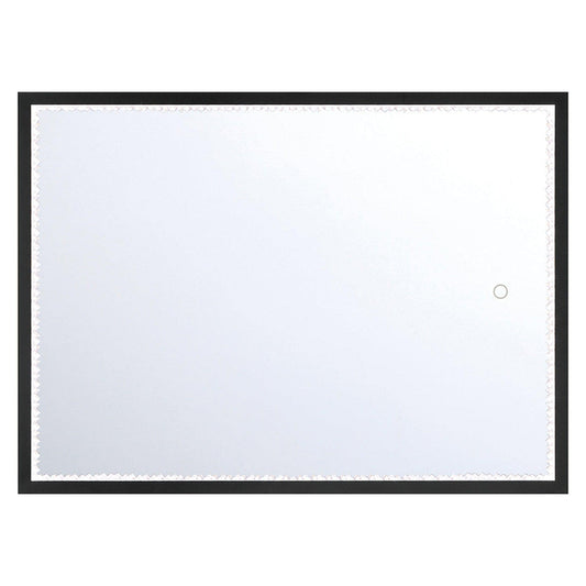 Eurofase Lighting Cerissa 22" x 30" Small Edge-Lit Integrated LED Rectangular Mirror With Black Frame