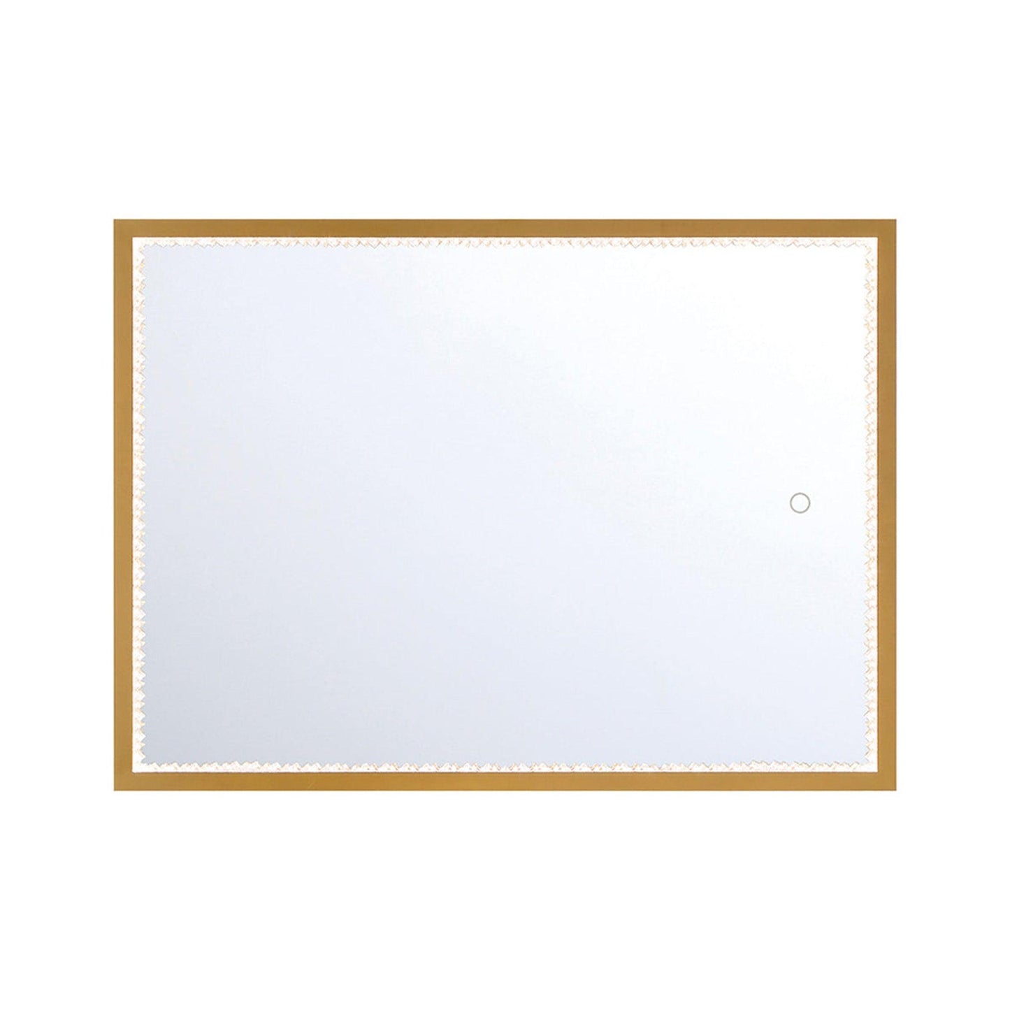 Eurofase Lighting Cerissa 28" x 36" Medium Edge-Lit Integrated LED Rectangular Mirror With Gold Frame