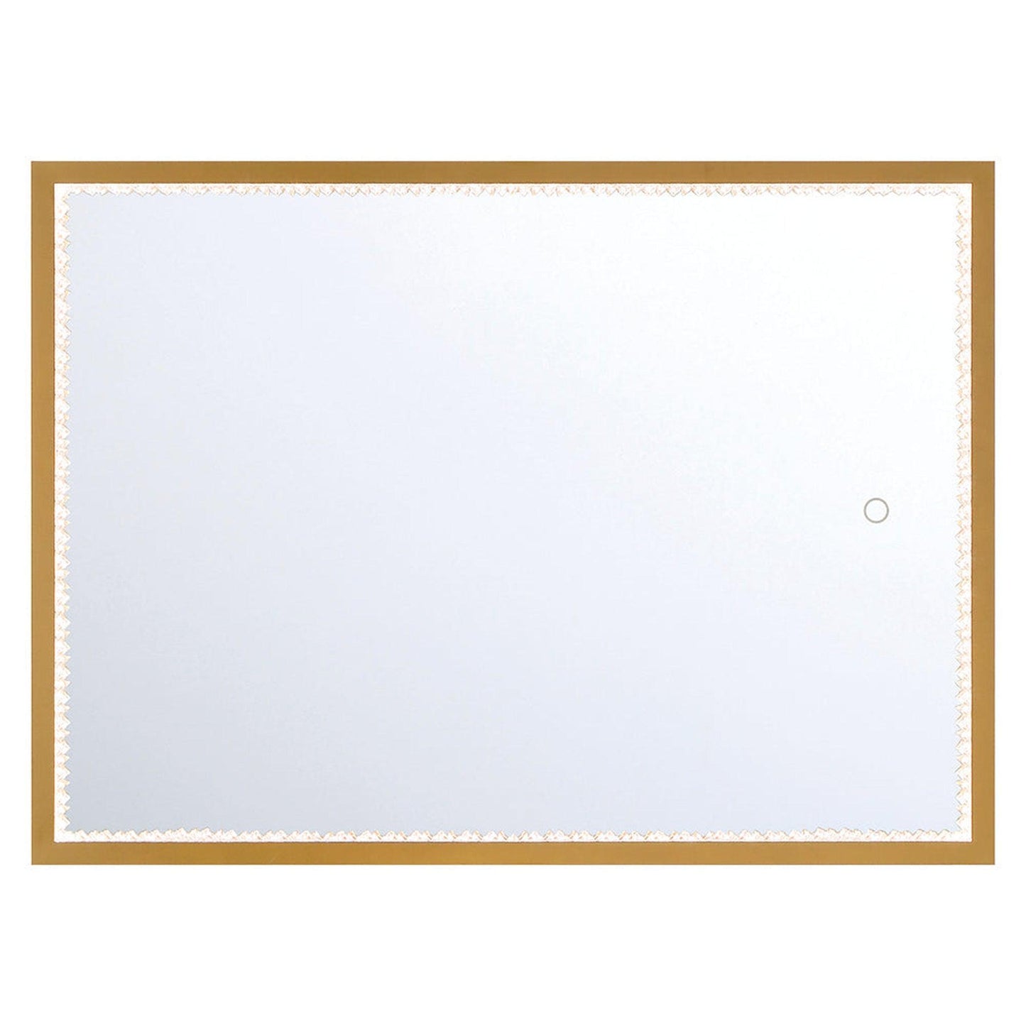 Eurofase Lighting Cerissa 28" x 36" Medium Edge-Lit Integrated LED Rectangular Mirror With Gold Frame