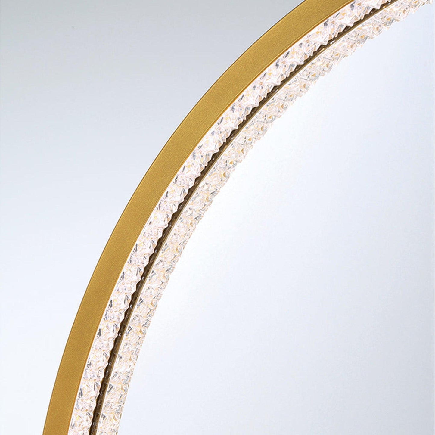 Eurofase Lighting Cerissa 30" Edge-Lit Integrated LED Round Mirror With Gold Frame