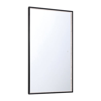 Eurofase Lighting Cerissa 54" x 32" Large Edge-Lit Integrated LED Rectangular Mirror With Black Frame