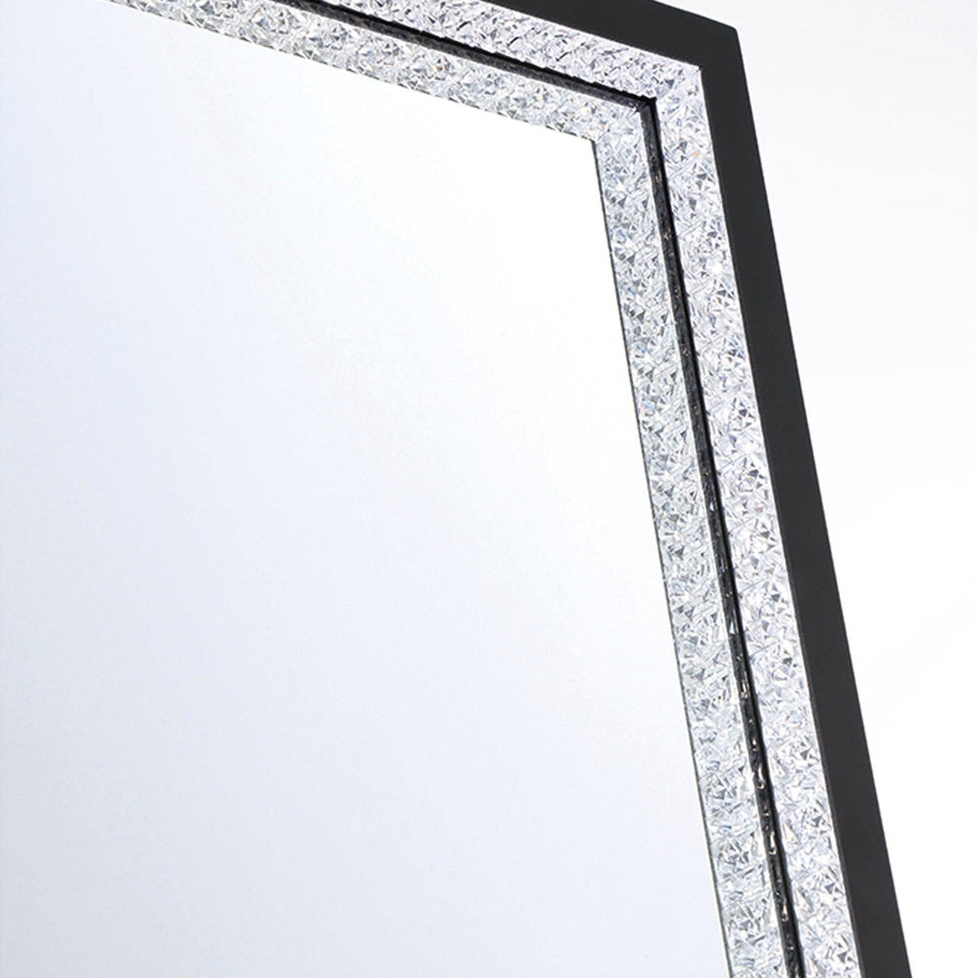 Eurofase Lighting Cerissa 54" x 32" Large Edge-Lit Integrated LED Rectangular Mirror With Black Frame