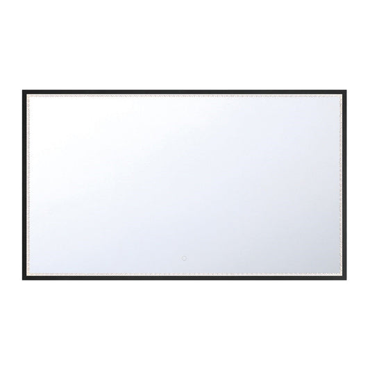 Eurofase Lighting Cerissa 54" x 32" Large Edge-Lit Integrated LED Rectangular Mirror With Black Frame