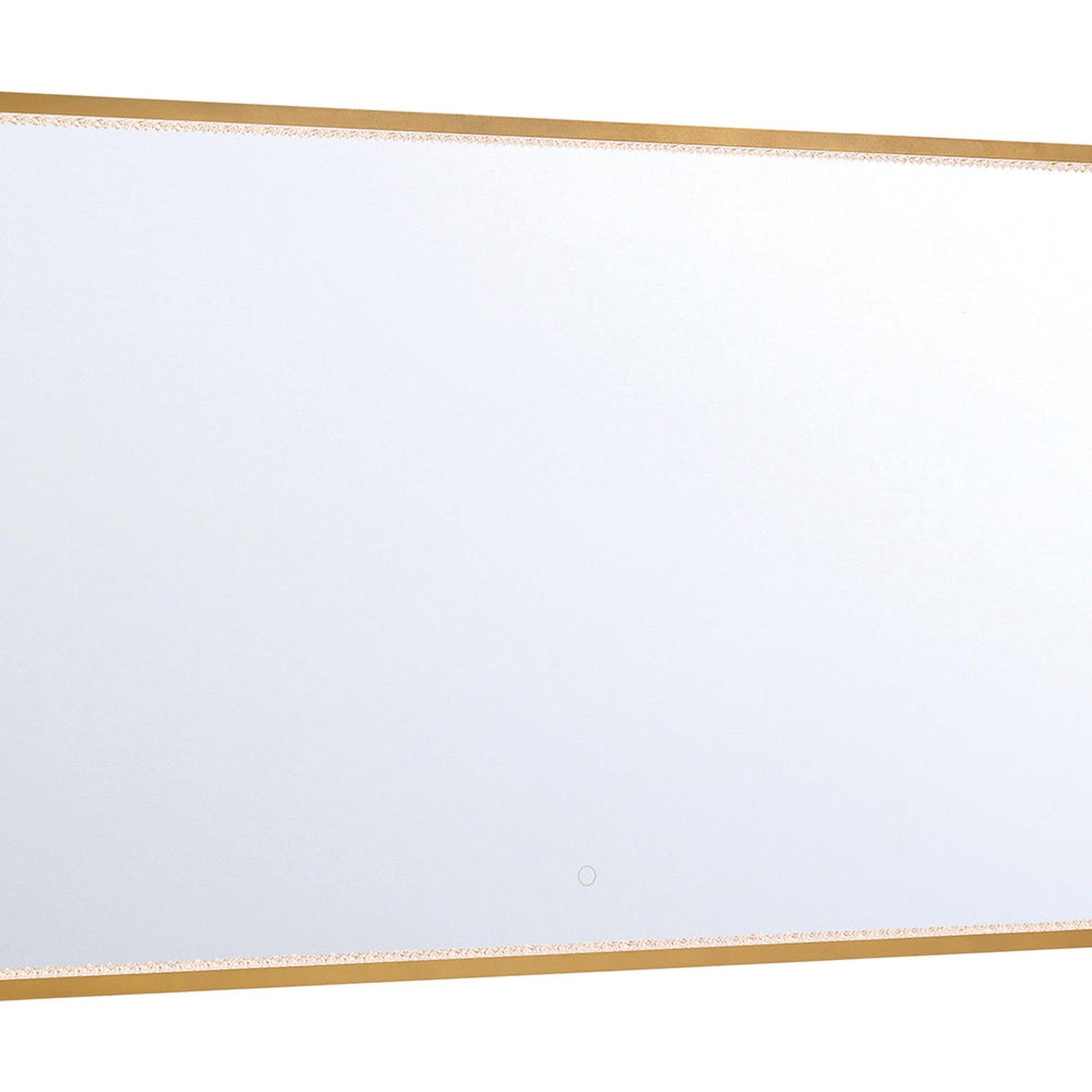 Eurofase Lighting Cerissa 54" x 32" Large Edge-Lit Integrated LED Rectangular Mirror With Gold Frame