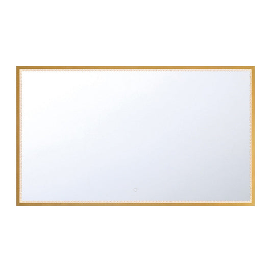 Eurofase Lighting Cerissa 54" x 32" Large Edge-Lit Integrated LED Rectangular Mirror With Gold Frame