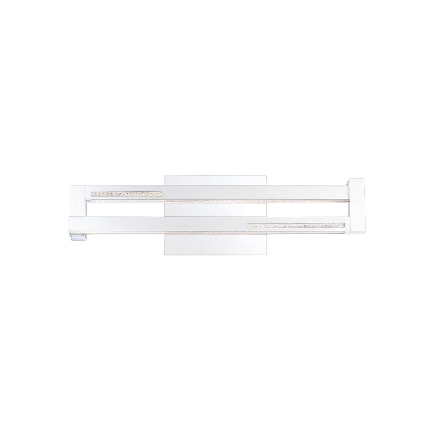 Eurofase Lighting Clinton 19" Small Dimmable Integrated LED Chrome Bath Bar With Clear Crystal Inlay Shade