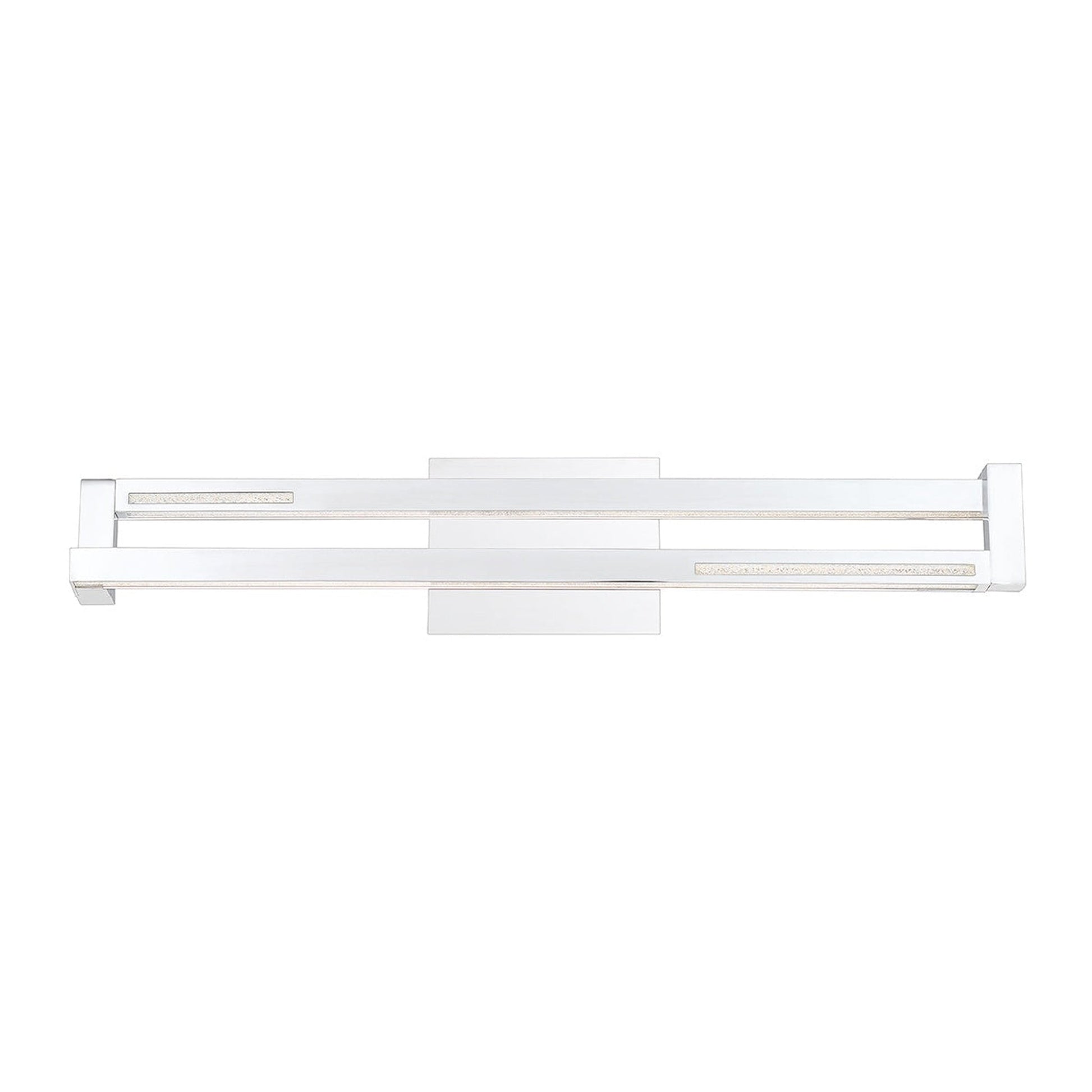 Eurofase Lighting Clinton 27" Large Dimmable Integrated LED Chrome Bath Bar With Clear Crystal Inlay Shade