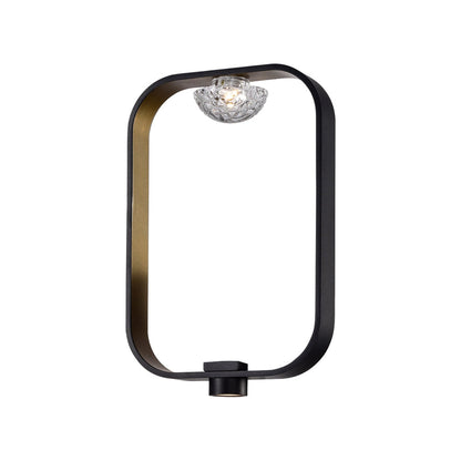 Eurofase Lighting Dagmar 9" Integrated LED Black Wall Sconce With Dome Glass Shade