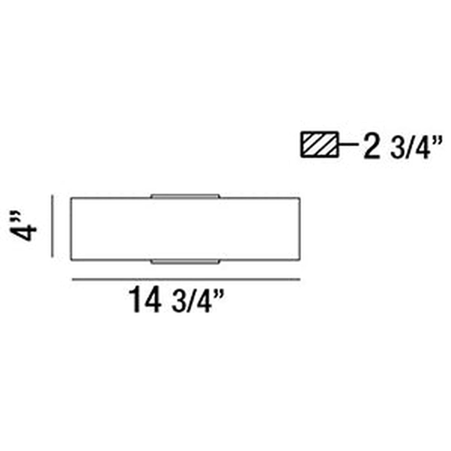 Eurofase Lighting Expo 15" Integrated LED Aluminum Wall Sconce With Frosted Glass Shade