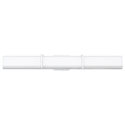 Eurofase Lighting Gerrard 32" Dimmable Integrated LED Chrome Wall Sconce With Opal White Glass Shade
