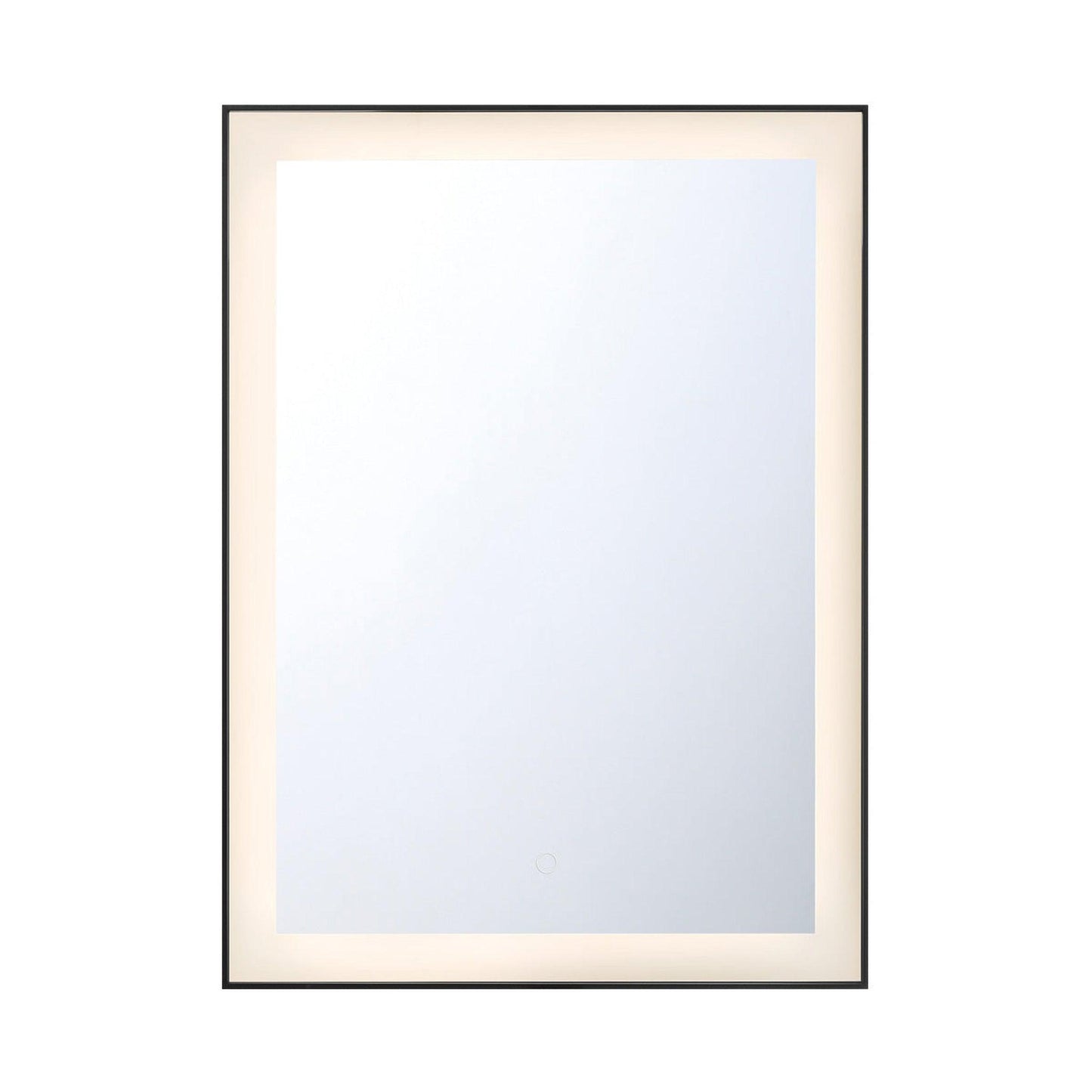 Eurofase Lighting Lenora 22" x 30" Edge-Lit Integrated LED Rectangular Mirror With Black Aluminum Frame