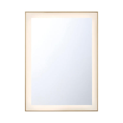 Eurofase Lighting Lenora 22" x 30" Edge-Lit Integrated LED Rectangular Mirror With Gold Aluminum Frame