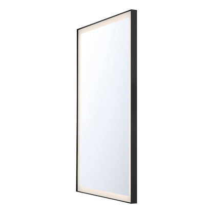Eurofase Lighting Lenora 54" x 32" Edge-Lit Integrated LED Rectangular Mirror With Black Aluminum Frame