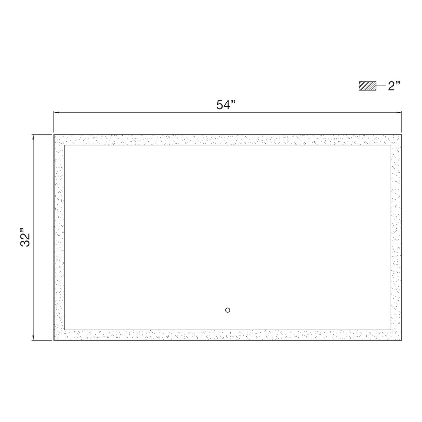 Eurofase Lighting Lenora 54" x 32" Edge-Lit Integrated LED Rectangular Mirror With Gold Aluminum Frame