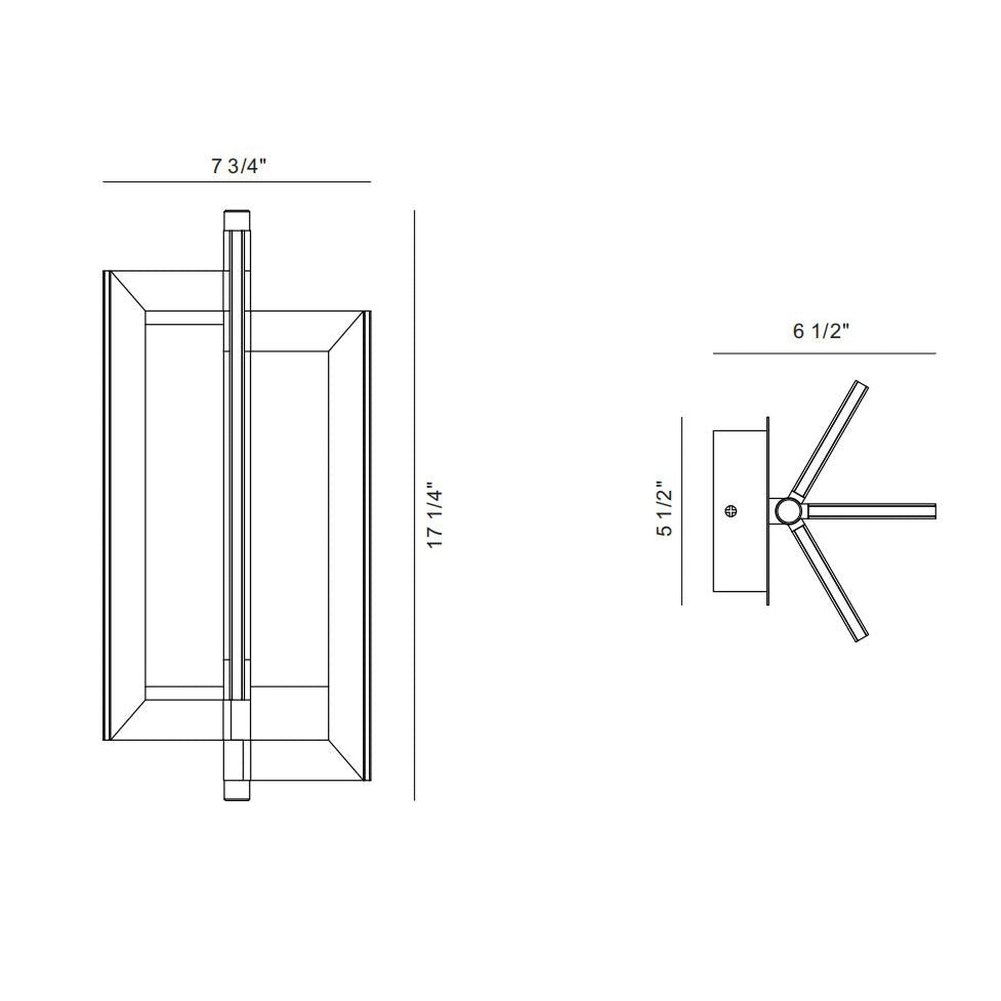 Eurofase Lighting Livra 8" Dimmable Integrated LED Matte Black Wall Sconce