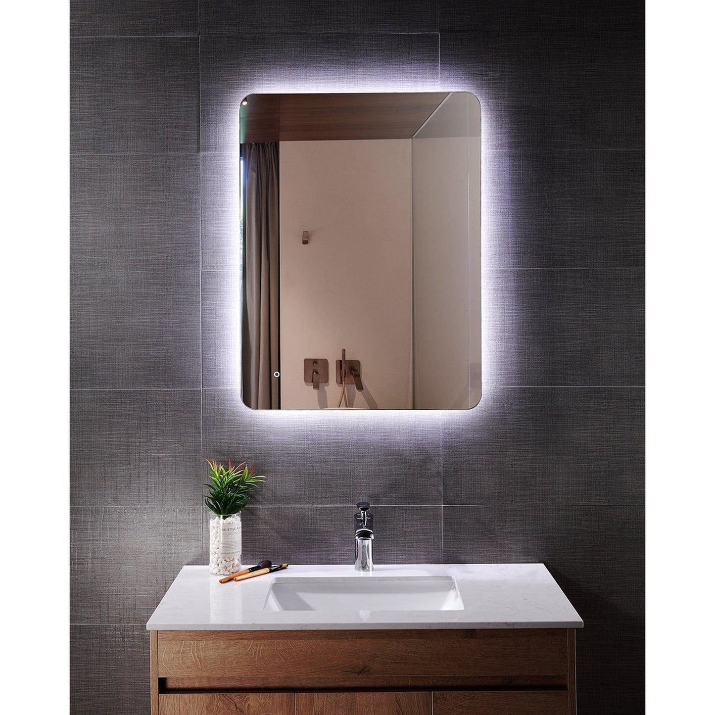 Eurofase Lighting Miir 25" x 32" Rectangular Mirror With Back-Lit Integrated LED