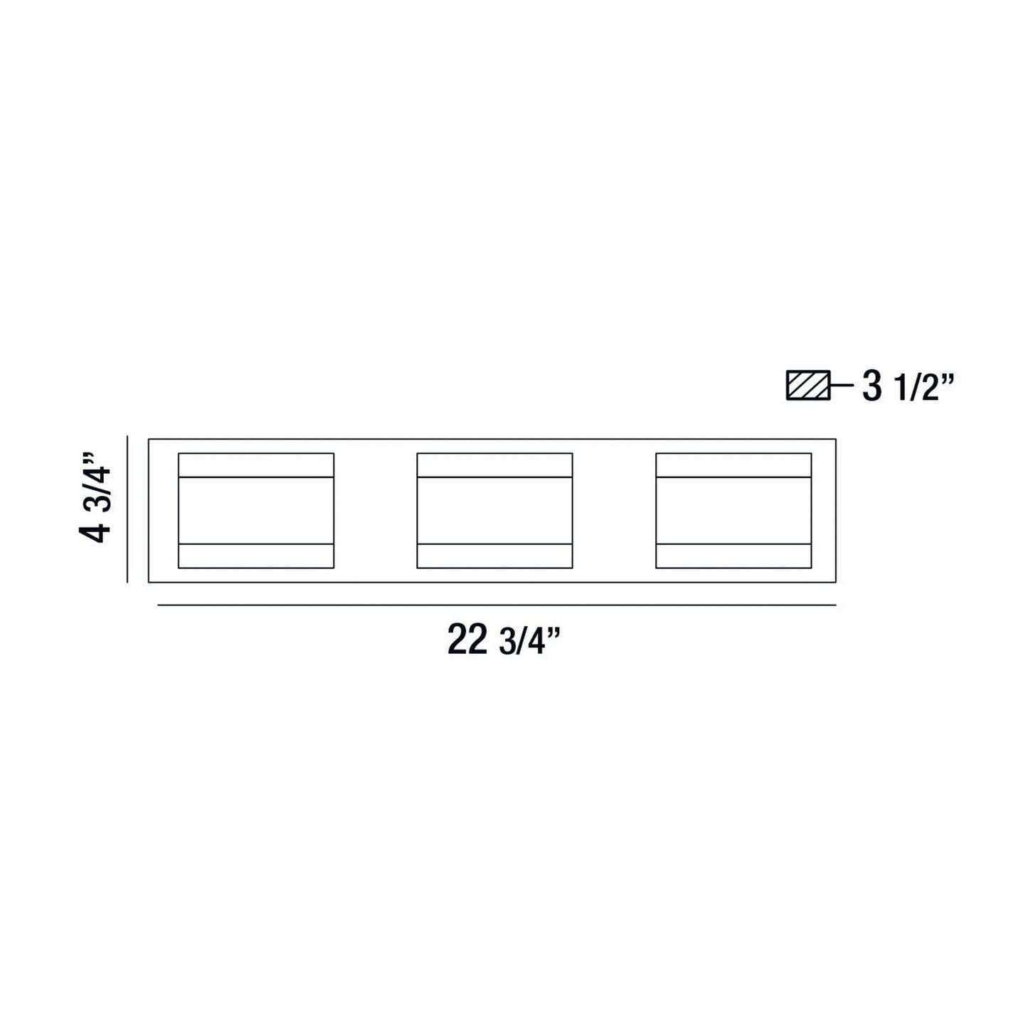 Eurofase Lighting Nelson 23" 3-Light Dimmable Chrome Integrated LED Bath Bar With Pressed Glass Shades