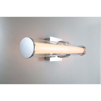 Eurofase Lighting Nozza 24" Dimmable Chrome Integrated LED Wall Sconce With Clear Acrylic Shade