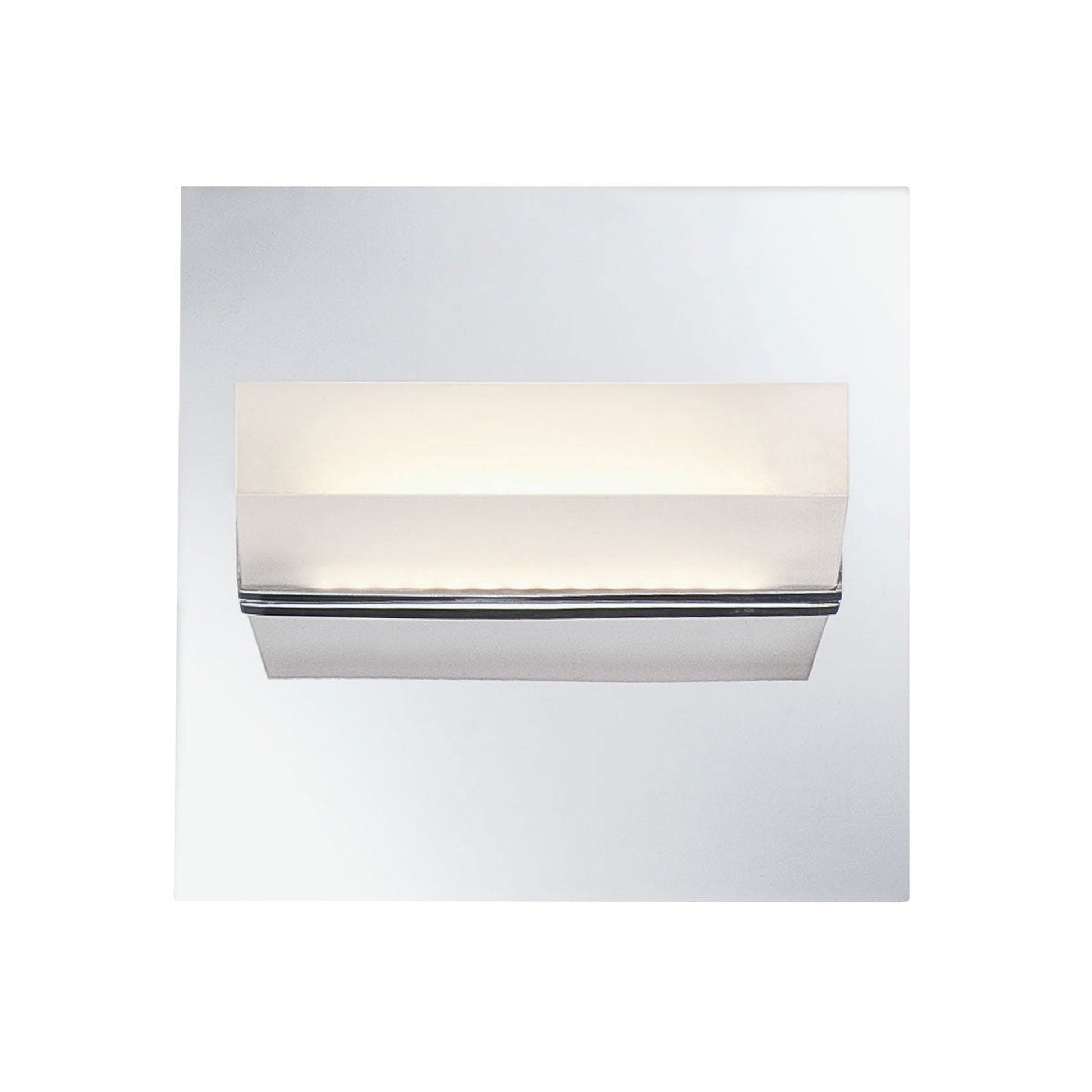 Eurofase Lighting Olson 5" Dimmable Integrated LED Chrome Metal Wall Sconce With Frosted Acrylic Shade