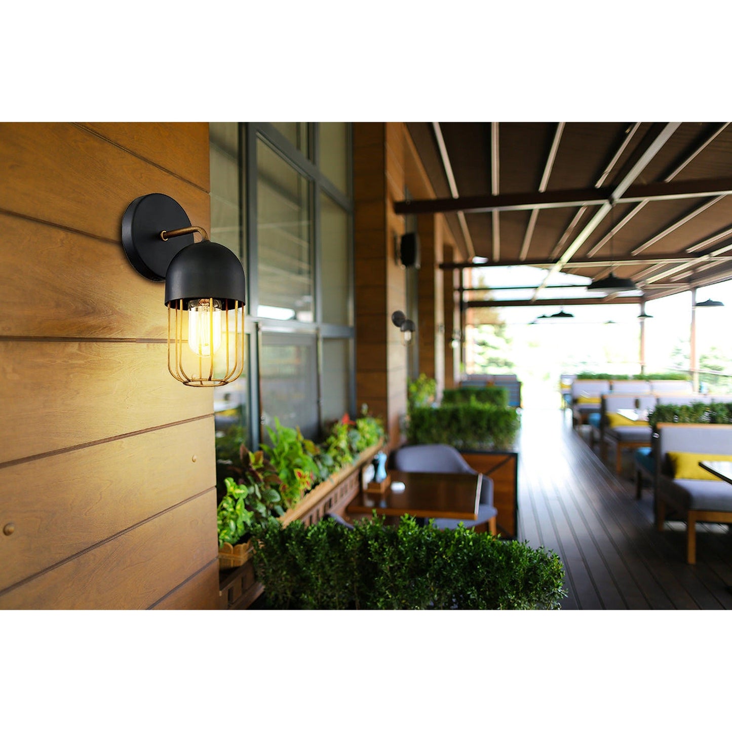 Eurofase Lighting Palmerston 5" Dimmable Incandescent Matte Black Wall Sconce With Gold Shade