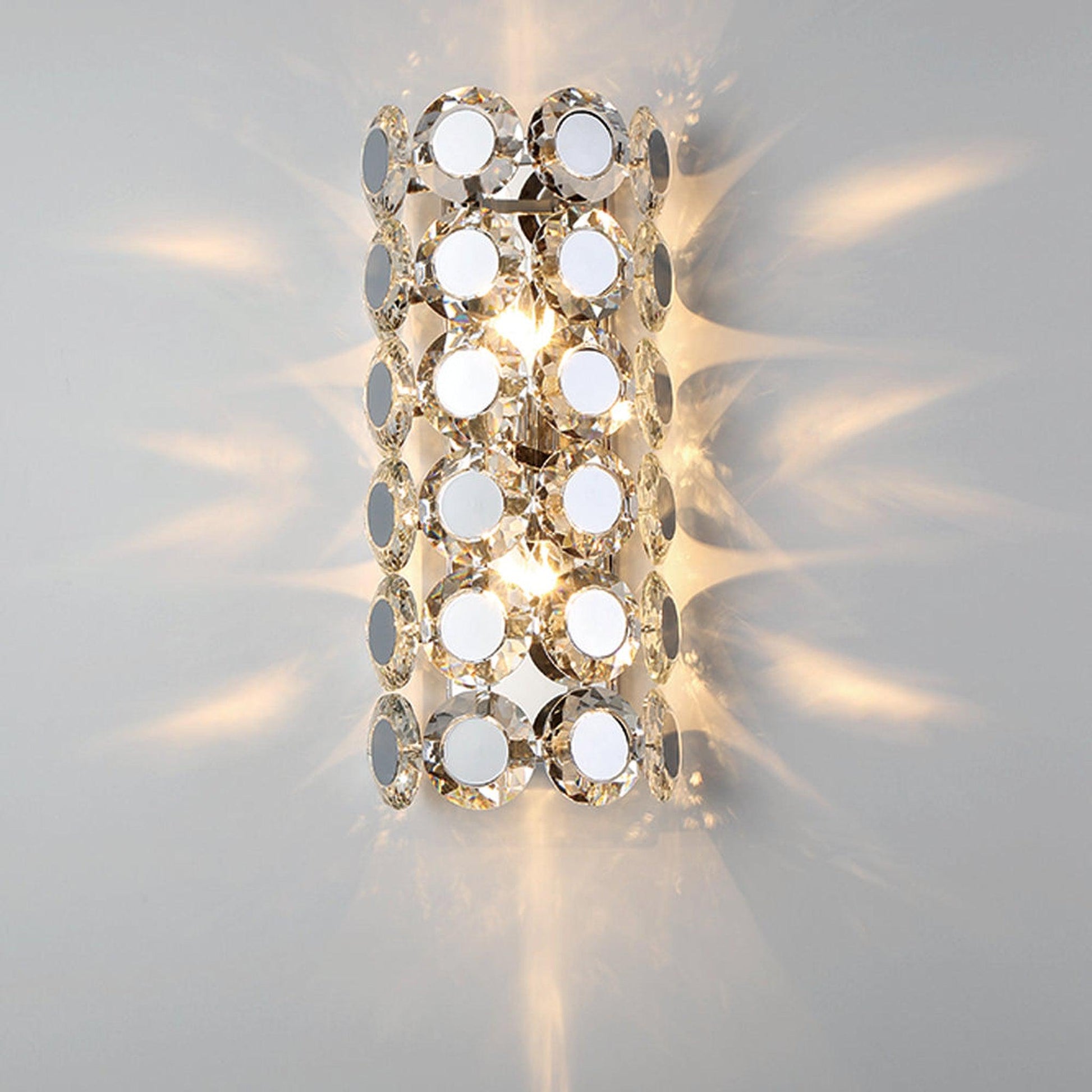 Eurofase Lighting Perrene 9" 2-Light Chrome Incandescent Wall Sconce With Clear Glass Shade