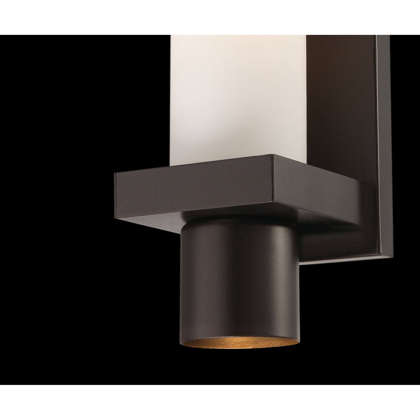 Eurofase Lighting Pillar 5" Dimmable Incandescent Oil Rubbed Bronze Wall Sconce With Opal White Glass Shade