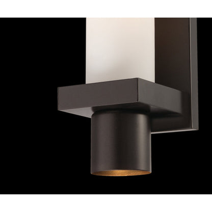Eurofase Lighting Pillar 5" Dimmable Incandescent Oil Rubbed Bronze Wall Sconce With Opal White Glass Shade