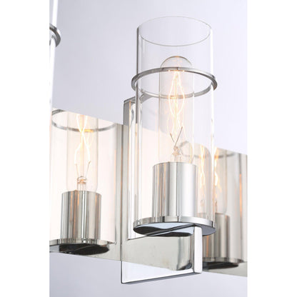 Eurofase Lighting Pista 19" 3-Light Dimmable Incandescent Chrome Bath Bar With Clear Glass Shades