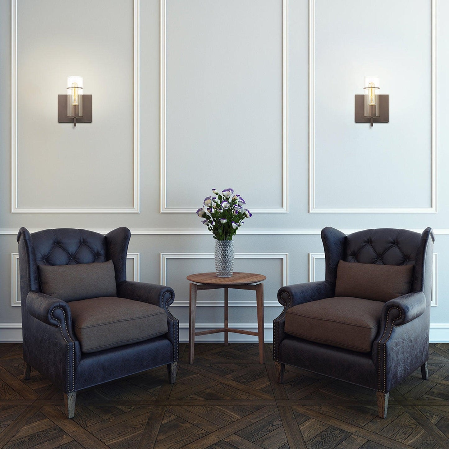 Eurofase Lighting Pista 6" Dimmable Incandescent Bronze Wall Sconce With Clear Glass Shade