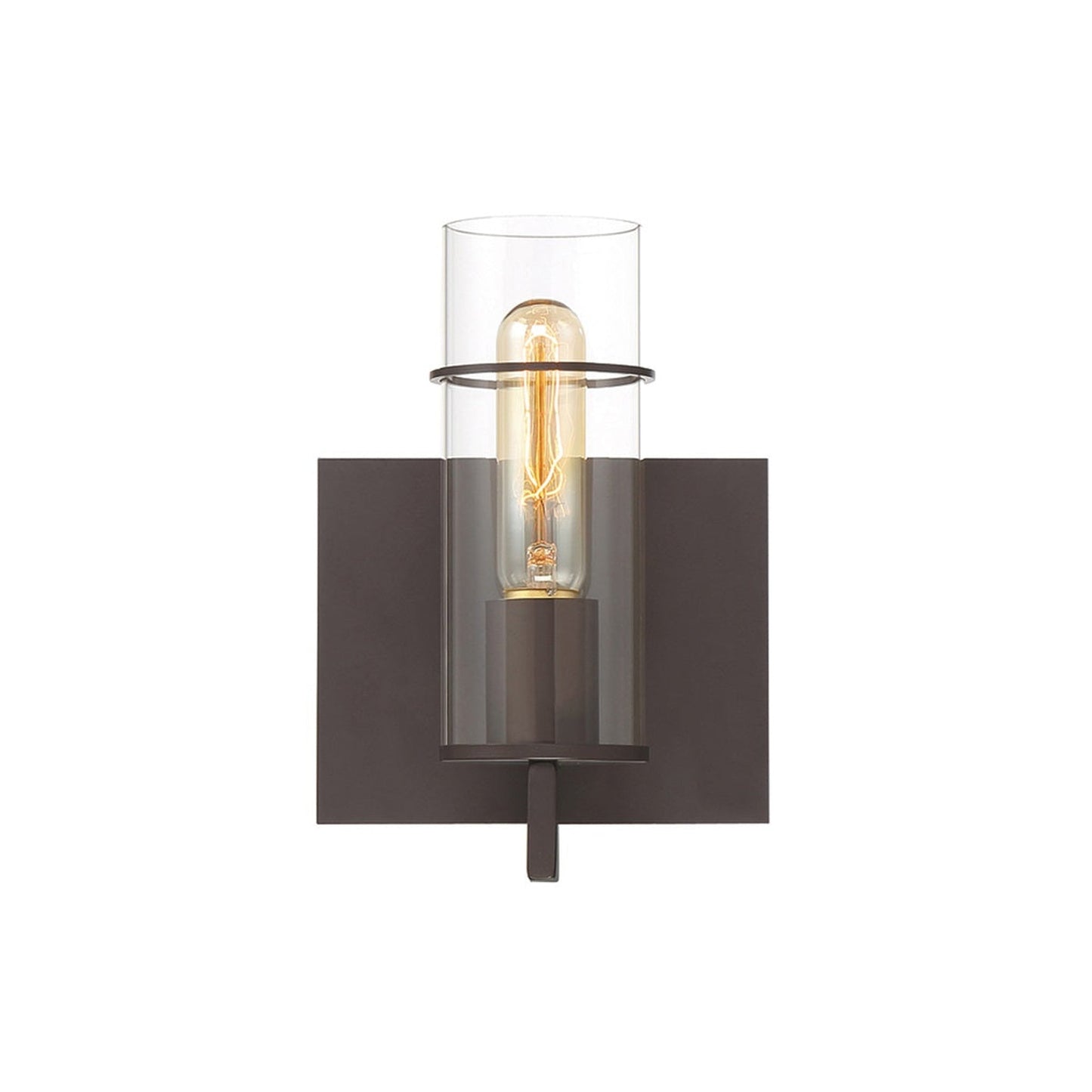 Eurofase Lighting Pista 6" Dimmable Incandescent Bronze Wall Sconce With Clear Glass Shade