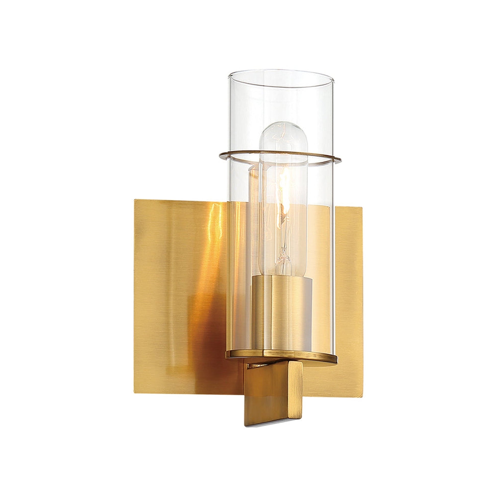 Eurofase Lighting Pista 6" Dimmable Incandescent Gold Wall Sconce With Clear Glass Shade