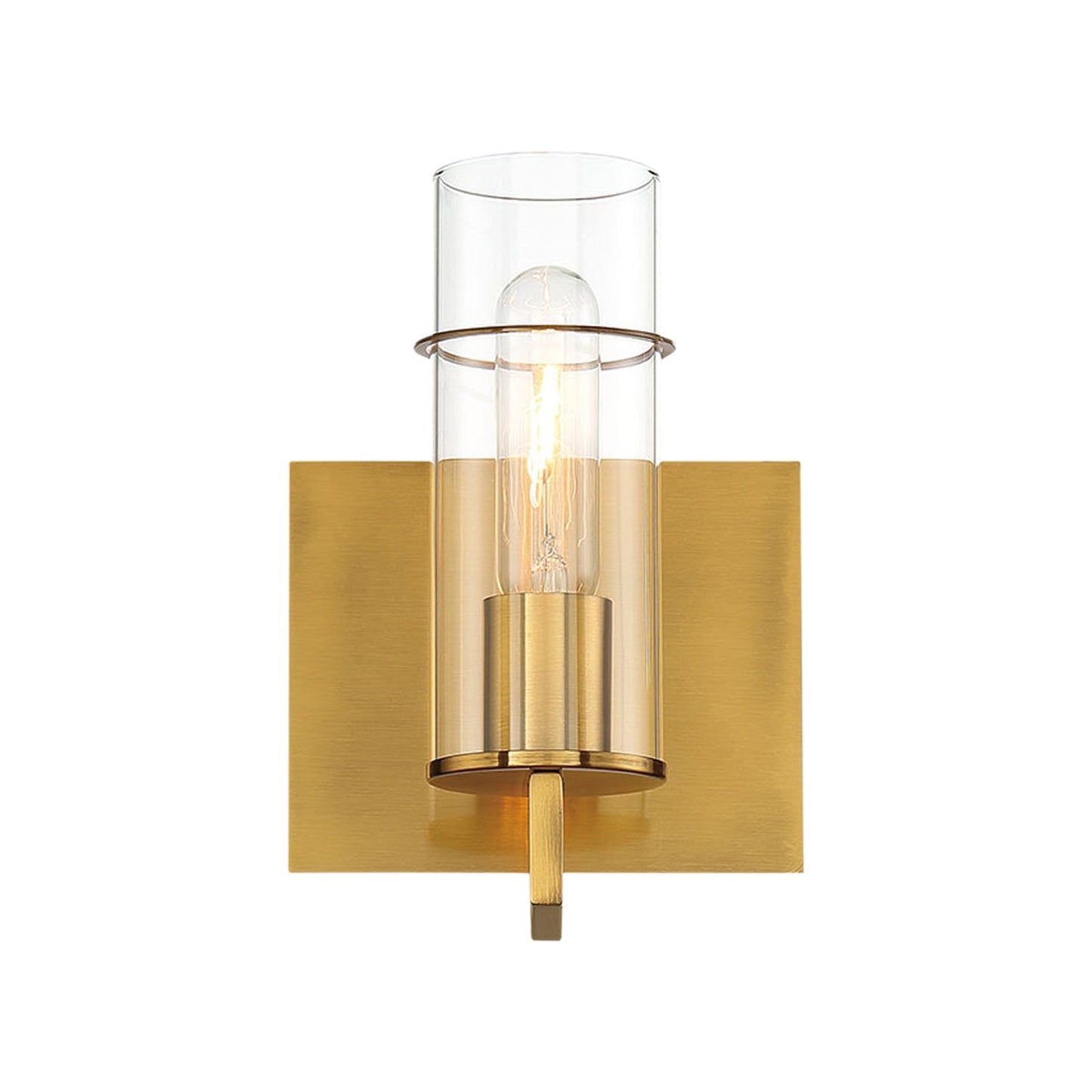 Eurofase Lighting Pista 6" Dimmable Incandescent Gold Wall Sconce With Clear Glass Shade