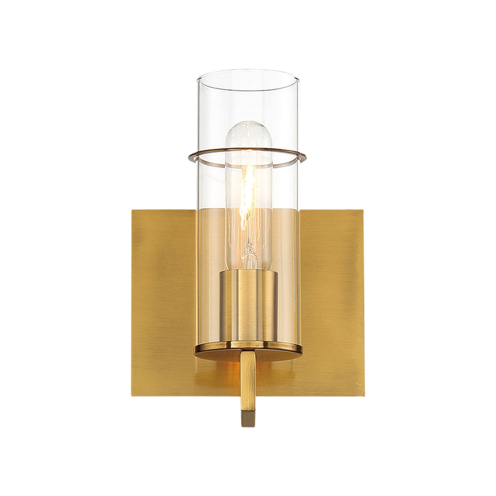 Eurofase Lighting Pista 6" Dimmable Incandescent Gold Wall Sconce With Clear Glass Shade